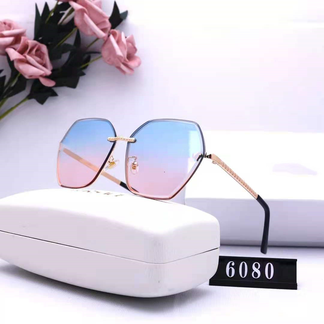

2021 designers Classic square sunglasses UV400 metal gold frame men and women mirror Polaroid boxed gift glasses GGLVLouis, White;black