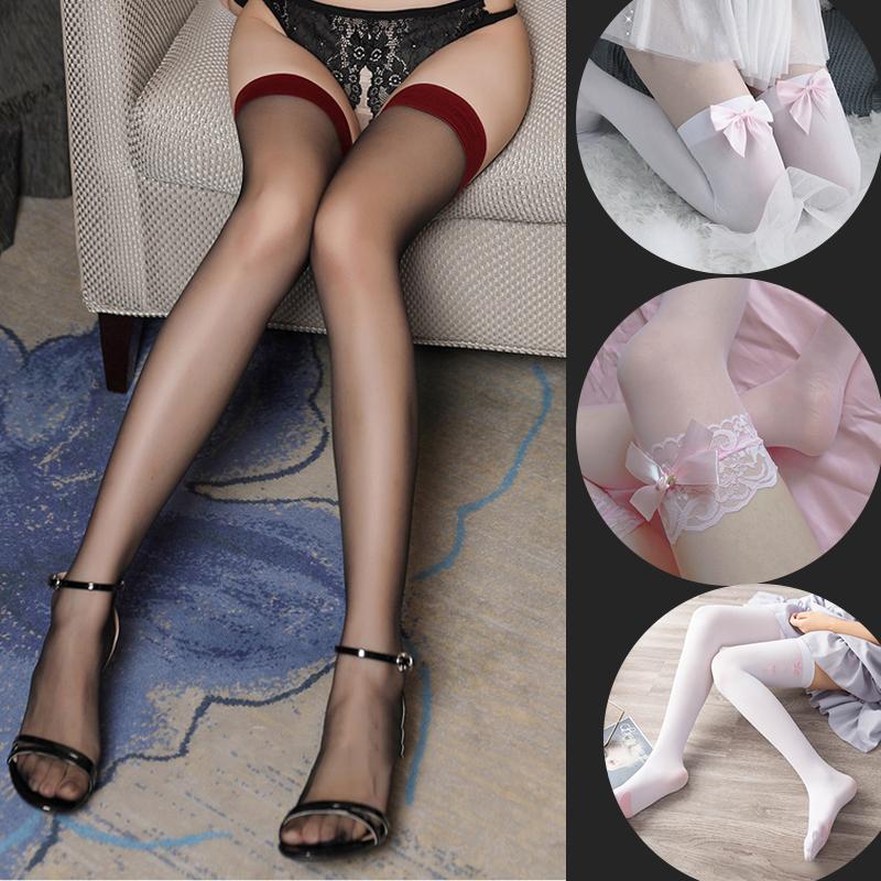 

Socks & Hosiery Women's Stockings Sexy Knee High Nylon Lady Girls Thigh Tights Pantyhose Lace Fishnet Spring Autumn Winter, Black stocking