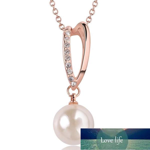 

Rose Gold Jewelry Water Drop Real Pearl Necklace Hot Women Chocker Necklaces & Pendants Jewellery Statement Chain Colares Factory price expert design Quality Latest