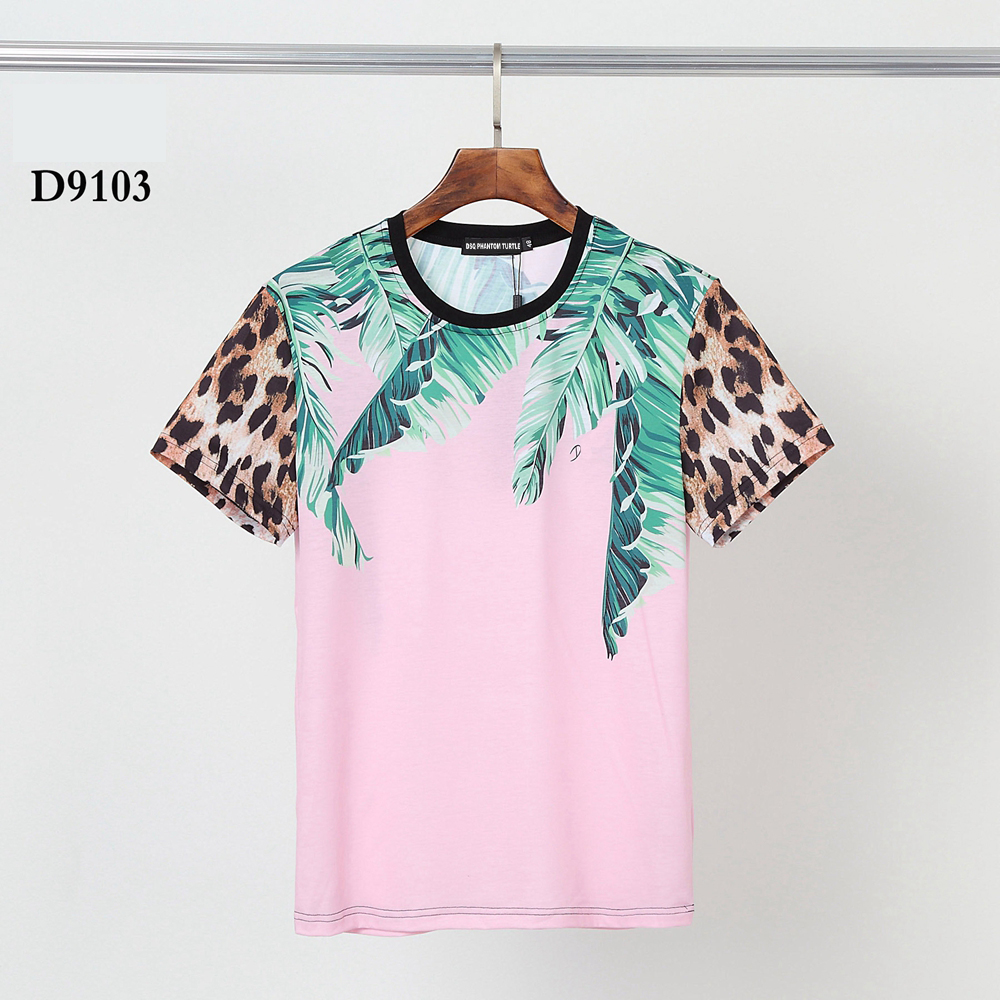 

DSQ PHANTOM TURTLE 2021SS New Mens Designer T shirt Paris fashion Tshirts Summer DSQ Pattern T-shirt Male Top Quality 100% Cotton Top 0535, Pink