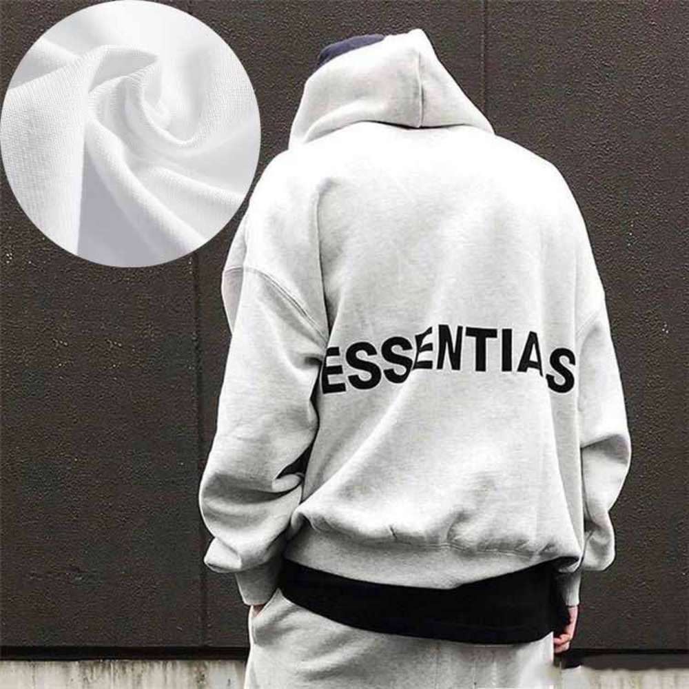 

Essentials sweater fashion clothes autumn hooded couple's wear winter men's loose coat, Black