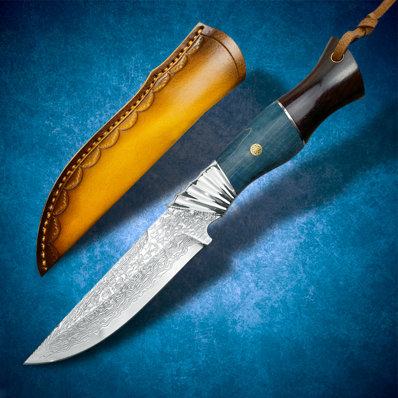 

VG10 Damascus Steel Hunting Straight Knife Hand Tool Fixed Blade Outdoor Camping Survival Tactics Fighting Equipment Hiking Travel Fishing E