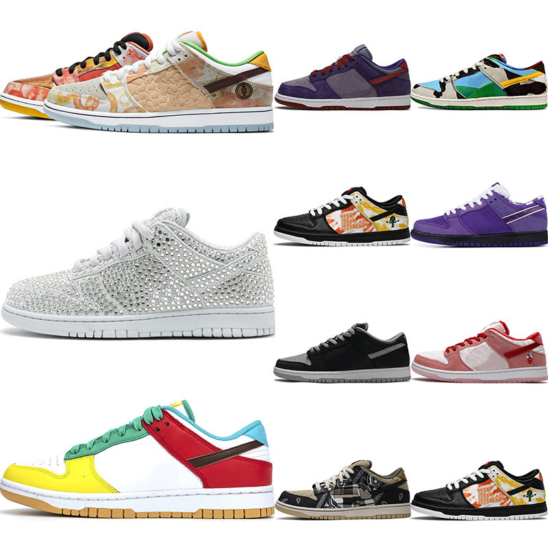 

Shoes With Logo Sb Free 99 Chunky Dunky Street Hawker Skateboard Travis Scotts PlayStations PS5 Dunks Low StrangeLove Cactus Plant, White;red