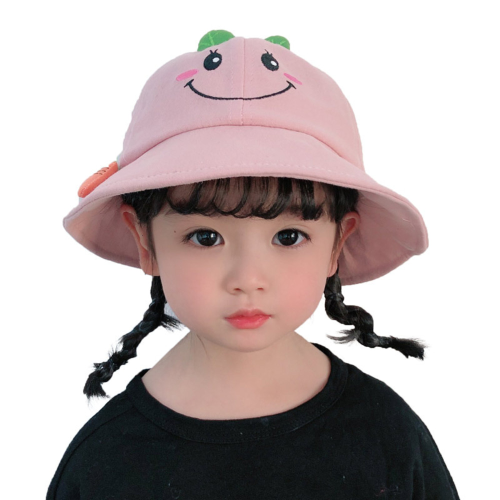 

Spring summer light shading children's cartoon boys and girls fisherman's fashion Korean lovely basin hat, Yellow