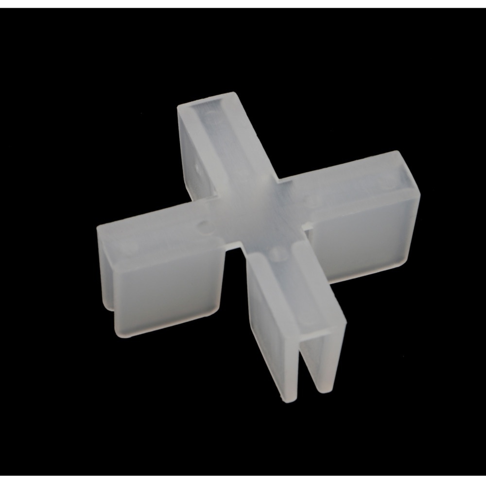 Plastic Cross Tube Clip On Corner Sleeve Over Paper Box Glass Shelf Connector Clamp Junction Attachment Carton Concatenate-image-754430155