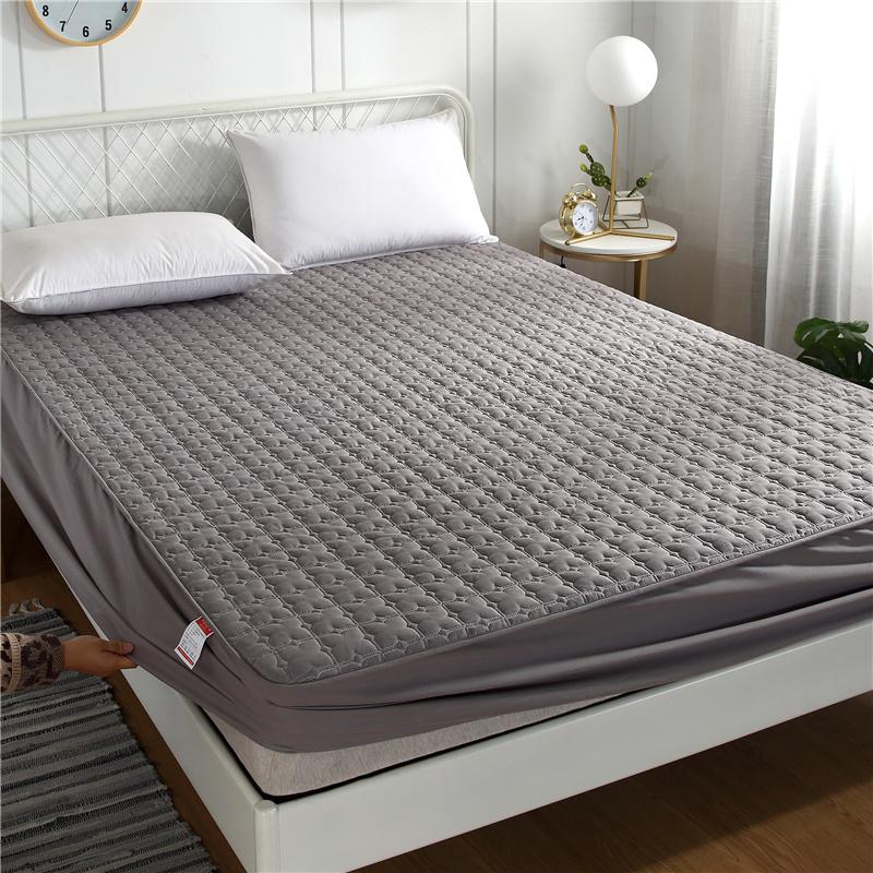 

Bedding Sets One-Piece Quilted Bed Sheet Cover Mattress Protection Cover, Sanded Fiber For Home Use, White