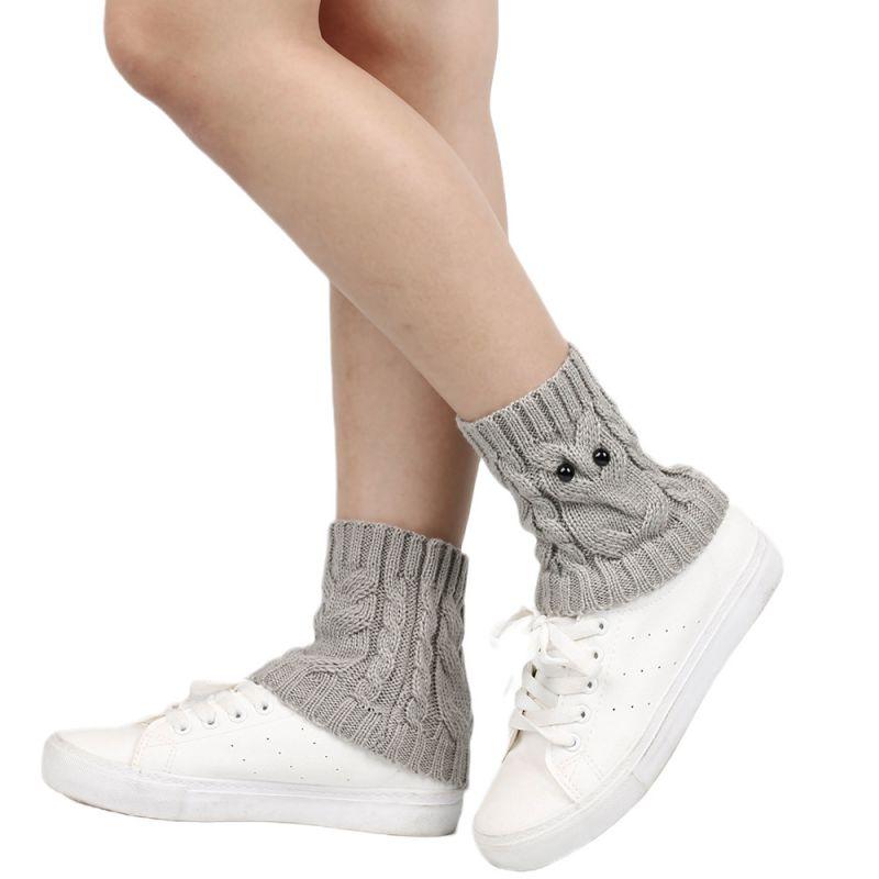 

Socks & Hosiery Women Short Crochet Winter Fall Knit Boot Cuffs Toppers Gaiters, Black;white