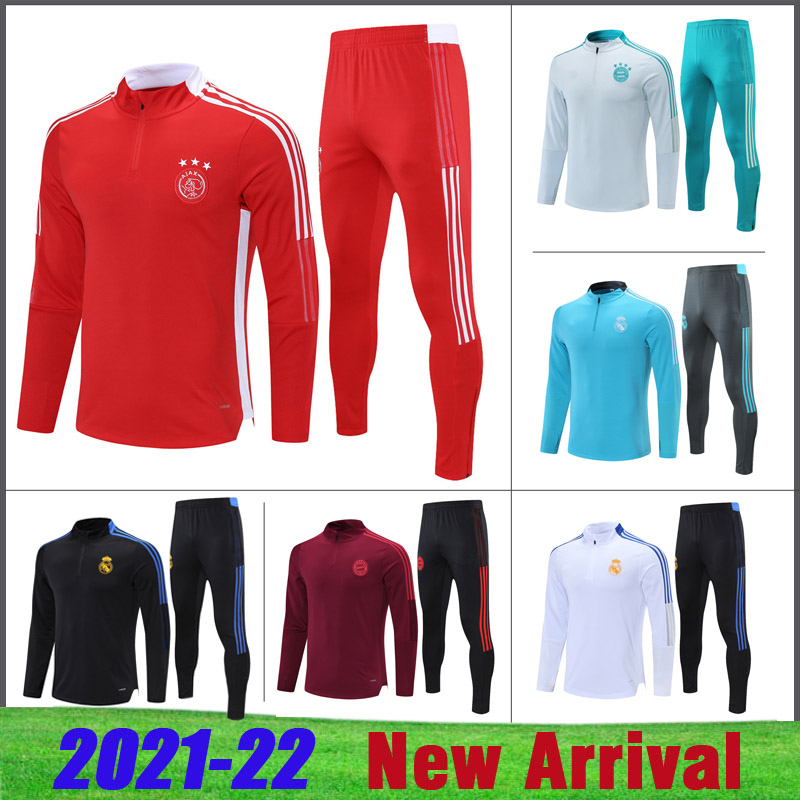 

21 22 soccer tracksuit Bayern Munich adult Survetement football JAMES jackets 2021 VIDAL LEWANDOWSKI MULLER hoodie jacket training suit, 11