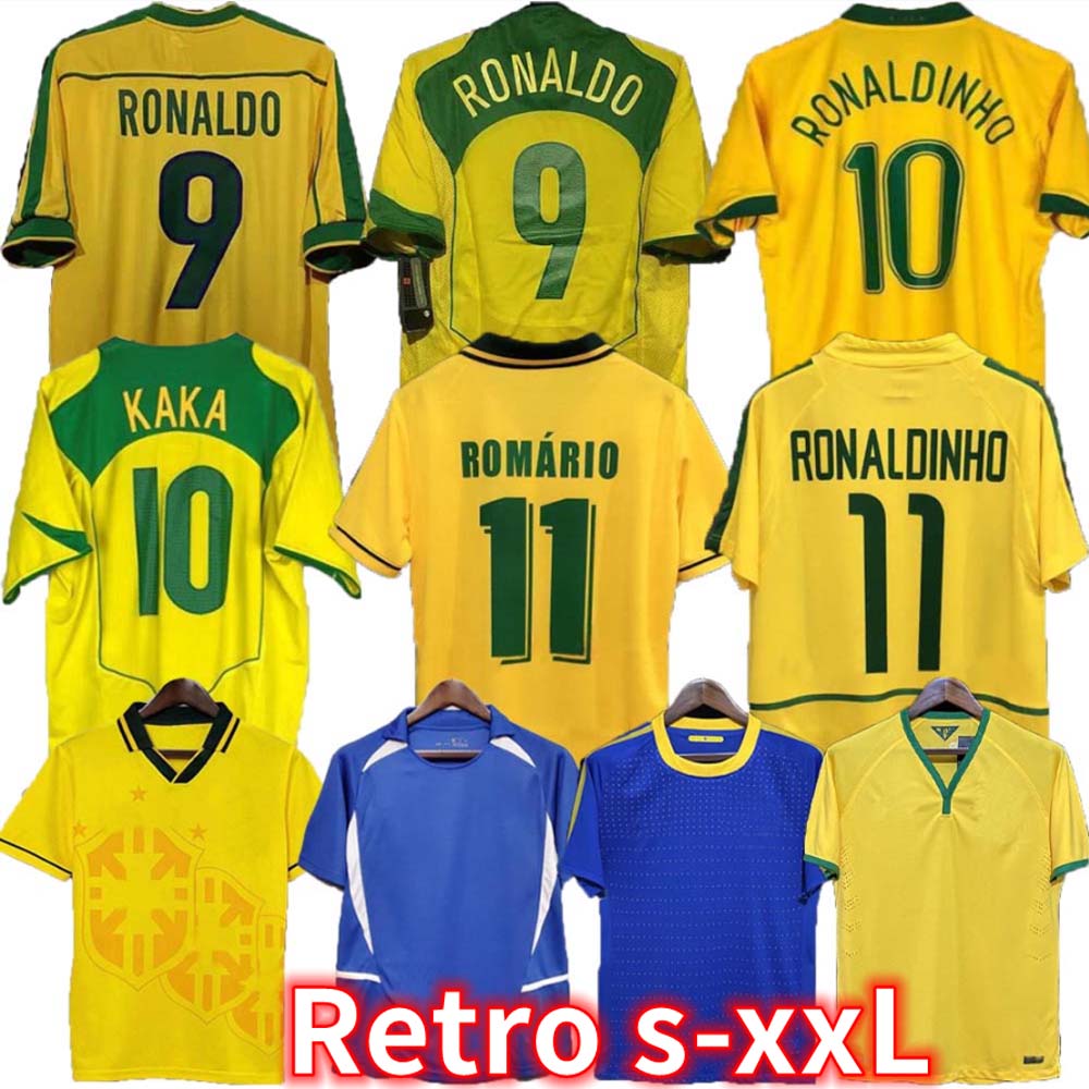 

1998 Home Retro Soccer Jerseys 2002 Classic Shirts Carlos Romario Ronaldo Ronaldinho 2004 Soccer Jersey 1994 BEBETO 1957 2006, 1994 home