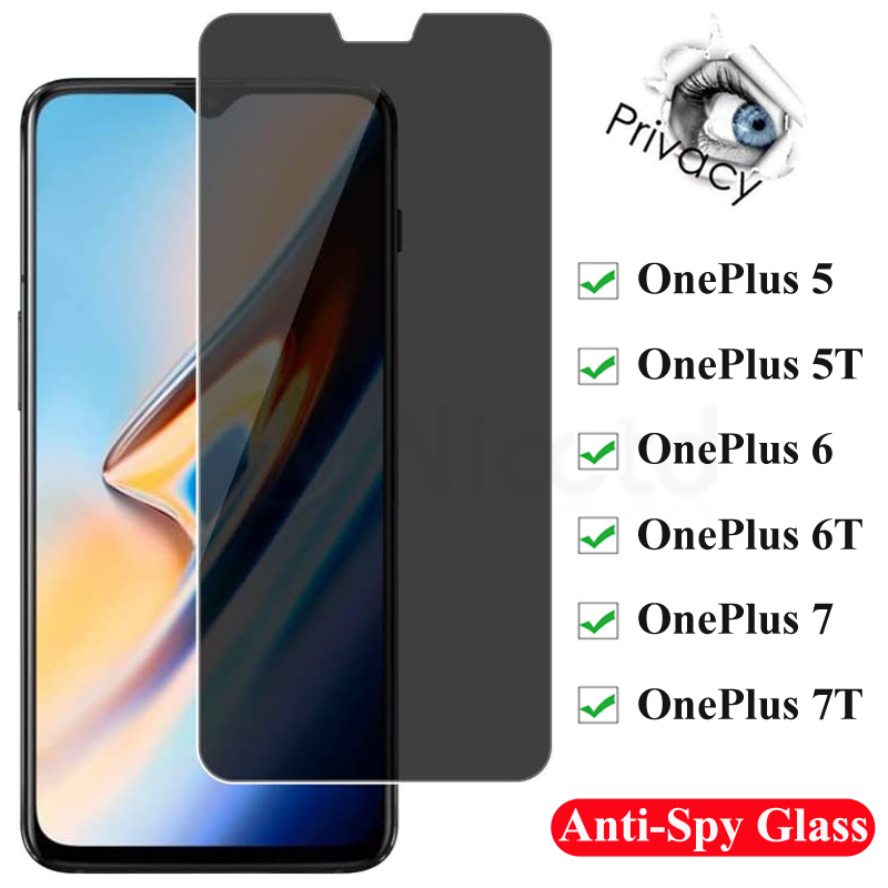 

Privacy Screen Protectors For OnePlus 1+ 5 6 7 One Plus Anti Spy Glare Peeping Tempered Glass For One Plus 1+ 5T 6T 7T Film