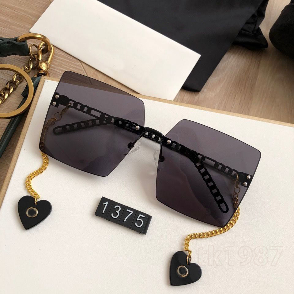 

High Quality Men's and women's Metal retro Sunglasses square Frameless UV 400 lenses Large casual Color UV400 -1375