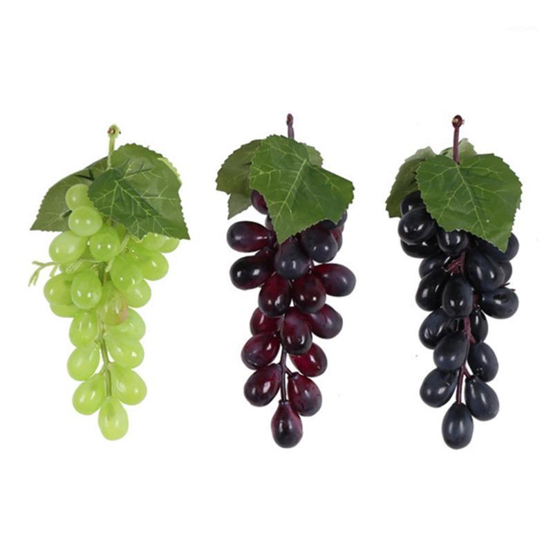

Party Decoration 6 Bunches Of Artificial Grape Fruit Props Suitable For Kitchens Wedding Garden Decor Home Vine Hanging Leaves