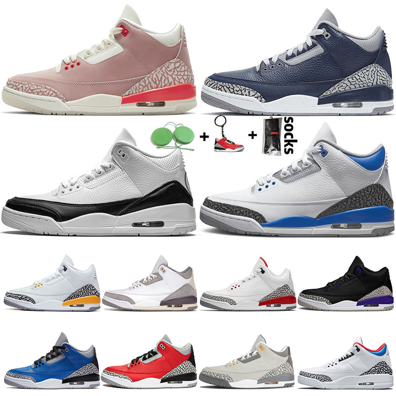 

2021 Jumpman III Georgetown Basketball Shoes Rust Pink Black White UNC Cement Mens Womens Tinker Hatfield Fire Red Ma Maniere Trainers Sports Sneakers Size 47, C2 36-47 se unite fire red