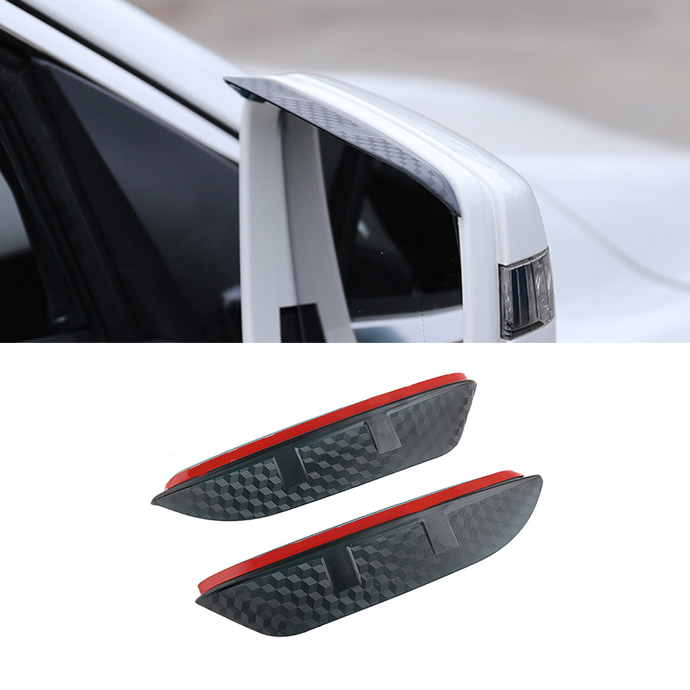 

For Mercedes-Benz ML W166 GLE W167 2012-2021 2PCS Car Stickers Side Rearview Mirror Rain Eyebrow Visor SunShade Guard Auto Accessories, Carbon fiber