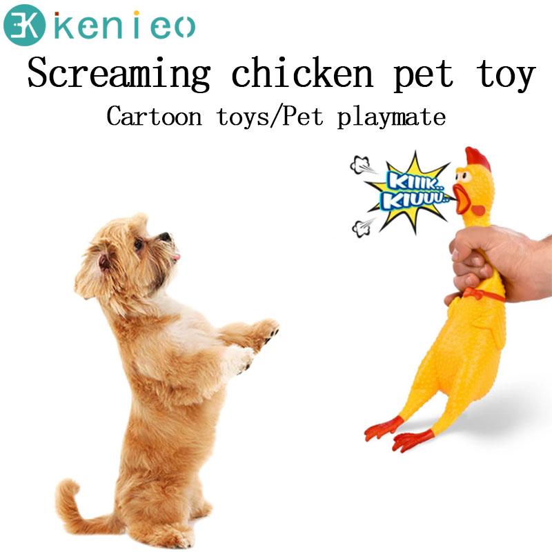 

Kenieo Screaming Chicken Pets Dog Toys Squeeze Squeaky Sound Funny Toy Safety Rubber For Dogs Molar Chew Small Animal Supplies