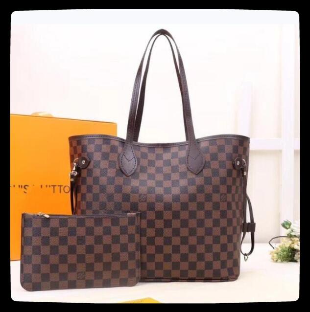

2pcs set High Qulity Classic Fashion Women Shoulder Purse Handbags Luxurys Designer Messenger Bags Wallet Tote Bag AA888 LVLOUIS&