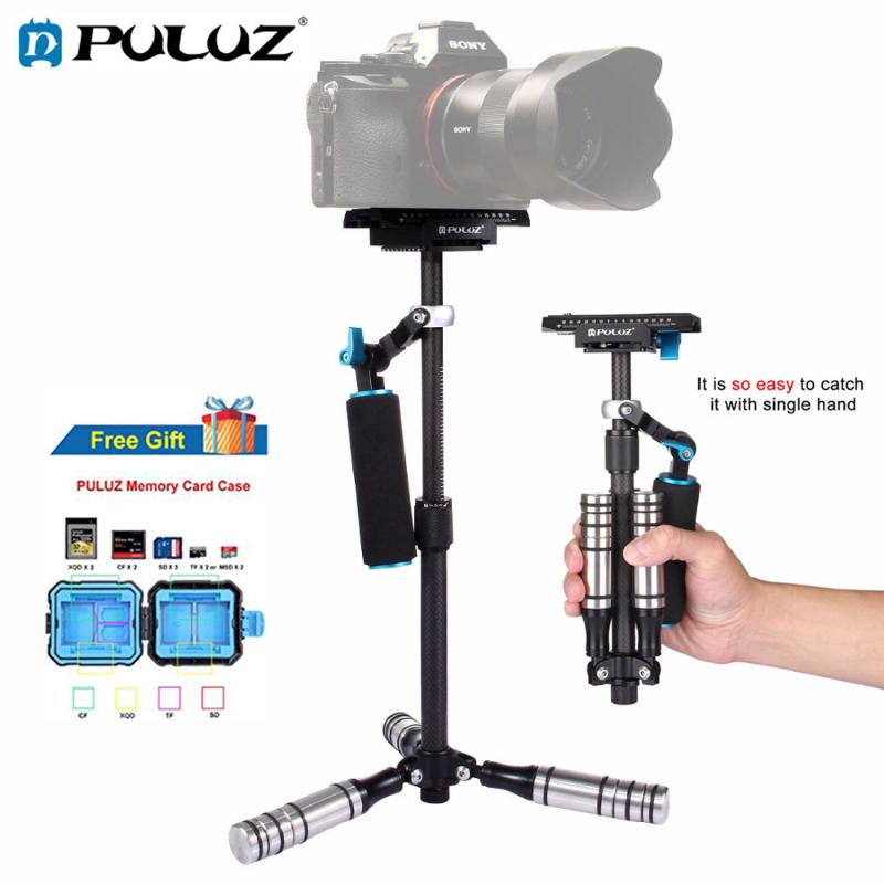 

Stabilizers PULUZ Mini Handheld Stabilizer Carbon Fiber Steadicam For DSLR Video Camera Portable Light Steady Better Pography Accessories