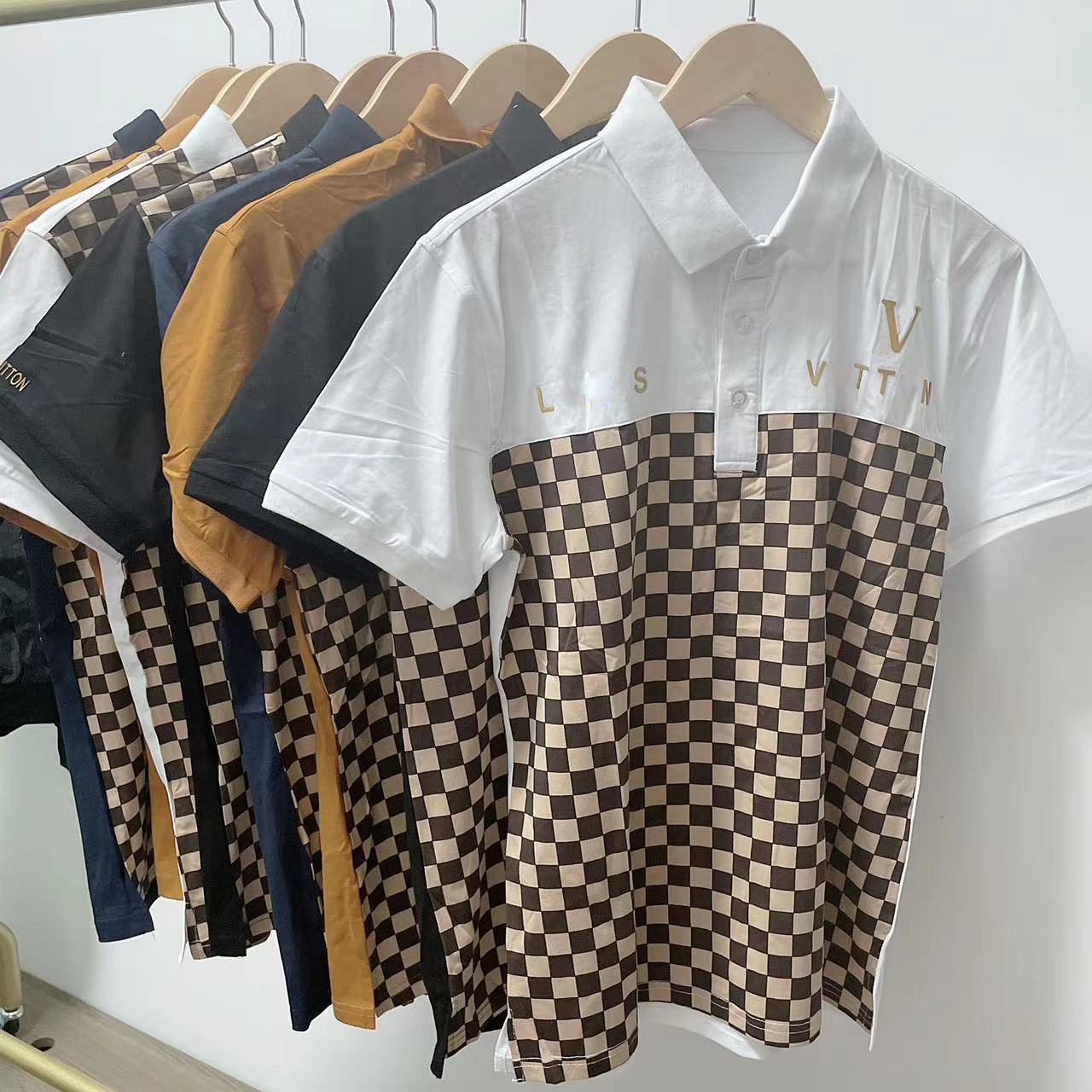 

Fashion Mens Polo Shirts T shirt High Quality Embroidery Short Sleeve Fashion Classic Polos Spring Men Clothes Tees Tops Size M-XXXL, White;black