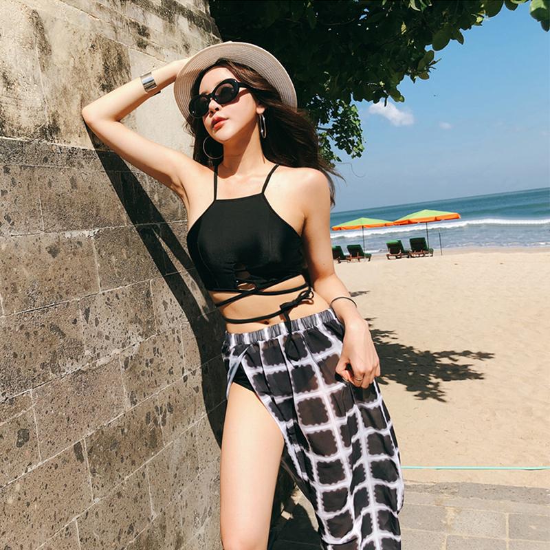 

Women' Swimwear 2021 Est Sexy Bikini Set Brazilian Women High Waisted 3 Pieces Bandage Padded Girl Beach Wear Maillot De Bain, S1052