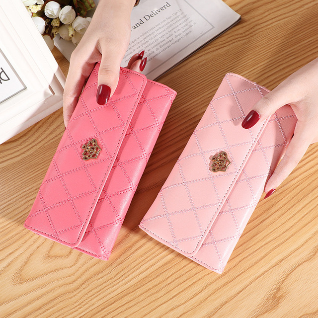 

Women short organizer wallet Solid color Hasp Mini Wallets Womens bags wholesale Credit Card Genuine leather Black/red/grey Q30X27, Fuchsia