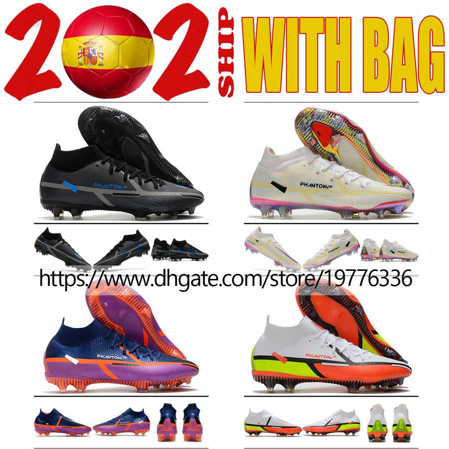 

+BAG Tokyo Olympic Rawdacious Phantom GT2 Elite FG Soccer Shoes Boots For Mens Outdoor Leather Training High Tops Plating Sole ACC Knit Socks Football Cleats US6.5-12, Shoes original box