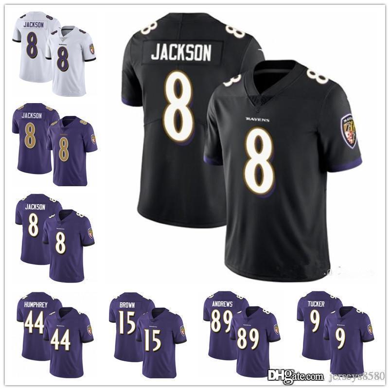 

Men BaltimoreRavens8 Lamar Jackson 9 Justin Tucker 89 Mark Andrews 44 Marlon Humphrey 15 Marquise Brown Football Jerseys, Color