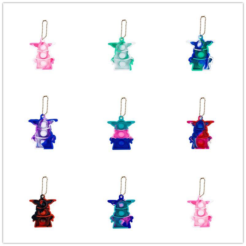 

Decompression Toy Simple Dimple Keychain Push It Fidget Toys key chain Anti Stress Bubble Board