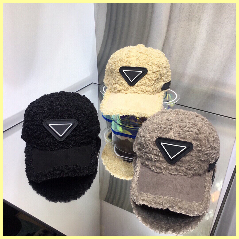 

Fuzzy Baseball Caps Women Men Furry Hats Winter Fluffy Luxury Designers Hats Mens Bonnet Beanie Hat Fitted Trucker Letters P Caps 21110306R, Box