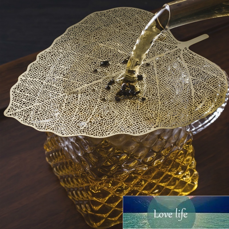 

Household Items Bodhi Leaf Tea Leak Creative Pure Copper Leaves Fair Cup Filter Tea Strainer Kung Fu Tea Set Accessories