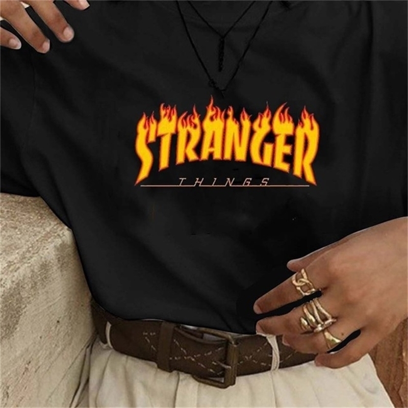 

Witch No Good Flame Stranger Things Graphic Tee Unisex Women T-shirt Hipster Harajuku Cool 210512, White-fantasy