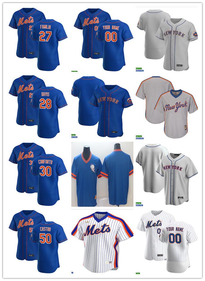 

Men Women Youth 50 Miguel Castro 30 Michael Conforto 28 J.D. Davis 27 Jeurys Familia Custom Baseball Jersey Blank blue white gray, Colour