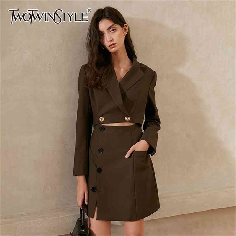 

Hollow Out Slim Dress For Women Notched Long Sleeve High Waist Patchwork Button Vintage Dresses Female Stylish 210520, Aspicture