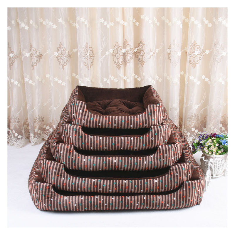 

Pet Detachabe Bed Warm Cat Bed Soft Dog Beds For arge Dogs Winter Waterproof Kenne Dog New Puppy Cotton Medium Dog Bed, Coffee