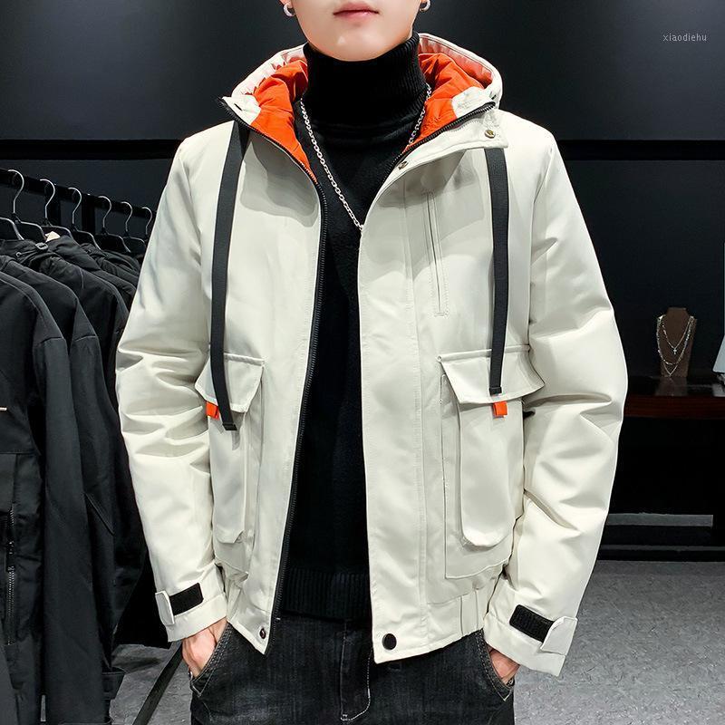 

Men's Down & Parkas COO 2021 Tooling Padded Coat, Youth Winter Trend, Warm Hooded, Handsome Short Coat, Black