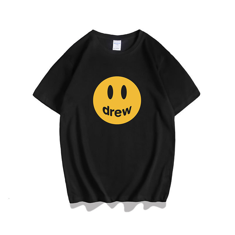 

T-shirt foreign goods Justin Bieber drew Fashion brand smiley face lollipop short sleeve men's and women'sWP0U, White;black