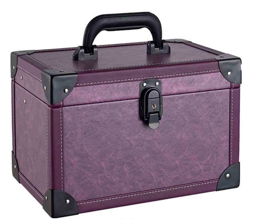 

Cosmetic Bags & Cases Women Case Organizer Makeup Storage Box With Lock Nails Suitcase Beauty Kit Beautician, Refer to photo
