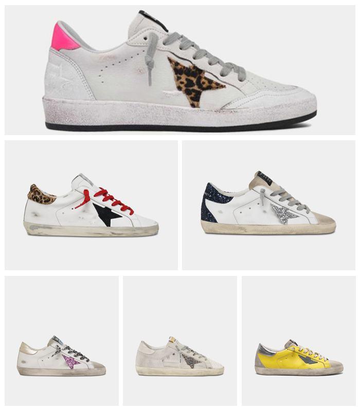 

2021 Italian Brand Dress Sneakers Golden Ball Star Classic White Distressed Dirty Designer Superstar Men And Women Casual Shoes SuN, Black
