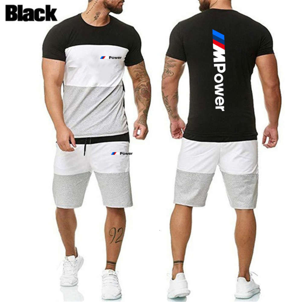 

2-piece sets Training suit Bmw Prints Men Hip-Hop Sport Pak Trui Sportwear Pak Casual Men's clothing, White;black