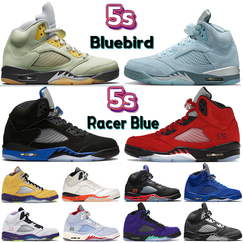 

2022 Newest 5 5s basketball Shoes Bluebird Jade Horizon Racer Blue what the UNC raging red top 3 oreo anthracite White x Sail mens Sneakers US 7-13, 34 bubble wrap packaging
