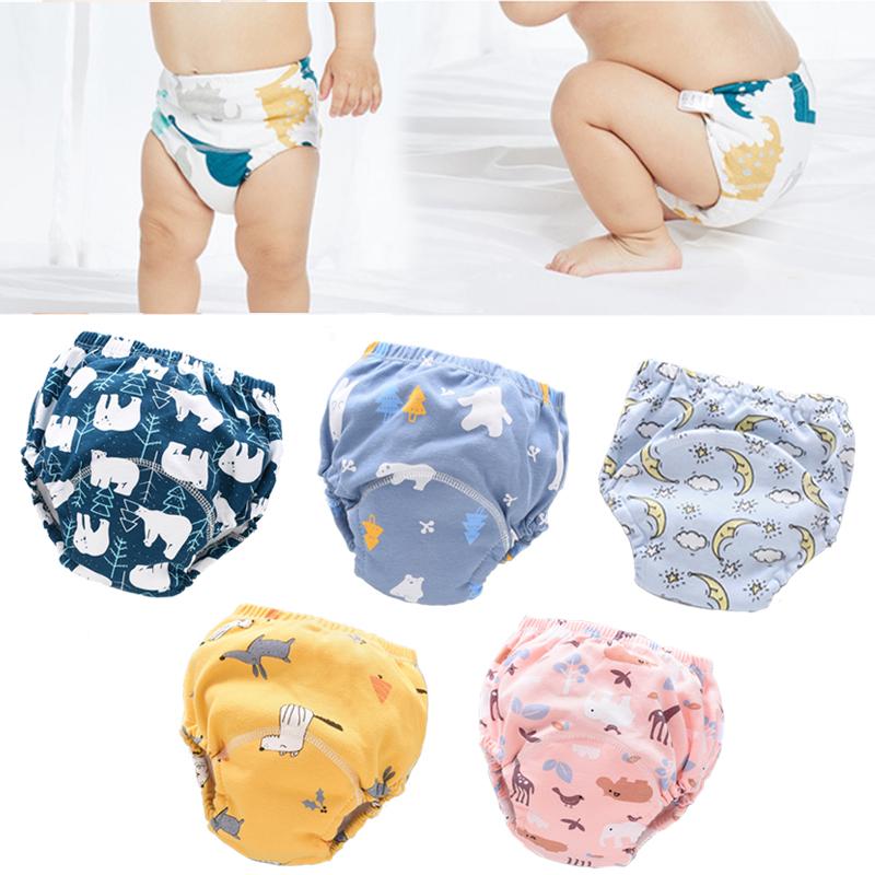 

Cloth Diapers 2022 6 Layer Waterproof Reusable Cotton Baby Training Pants Infant Shorts Underwear Diaper Nappies Panties Nappy