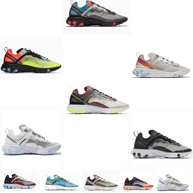 

2021 Vision React element 87 55 mens running shoes Tour Yellow UNDERCOVER Camo Red men women Sail triple black white Taped Seams sports sneakers