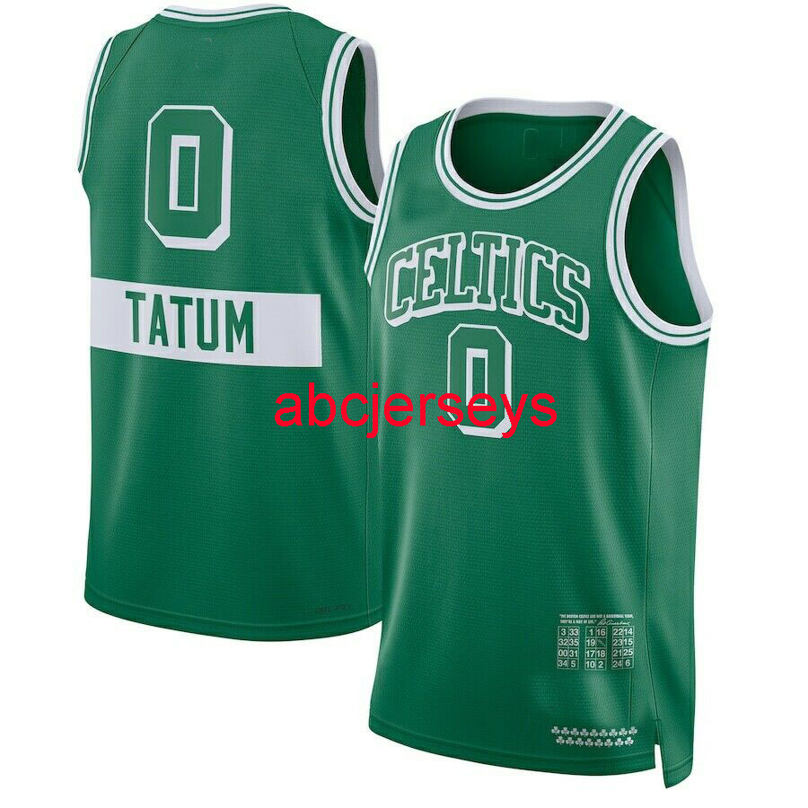 

Jayson Tatum #0 Swingman Jersey Embroidery Basketball Jersey -5XL 6XL, Green