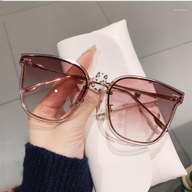 

Sunglasses Trendy Frameless Fashion Big Frame Women's Anti-ultraviolet Thin Round Face Vintage Luxury Colorful Sun Glasses