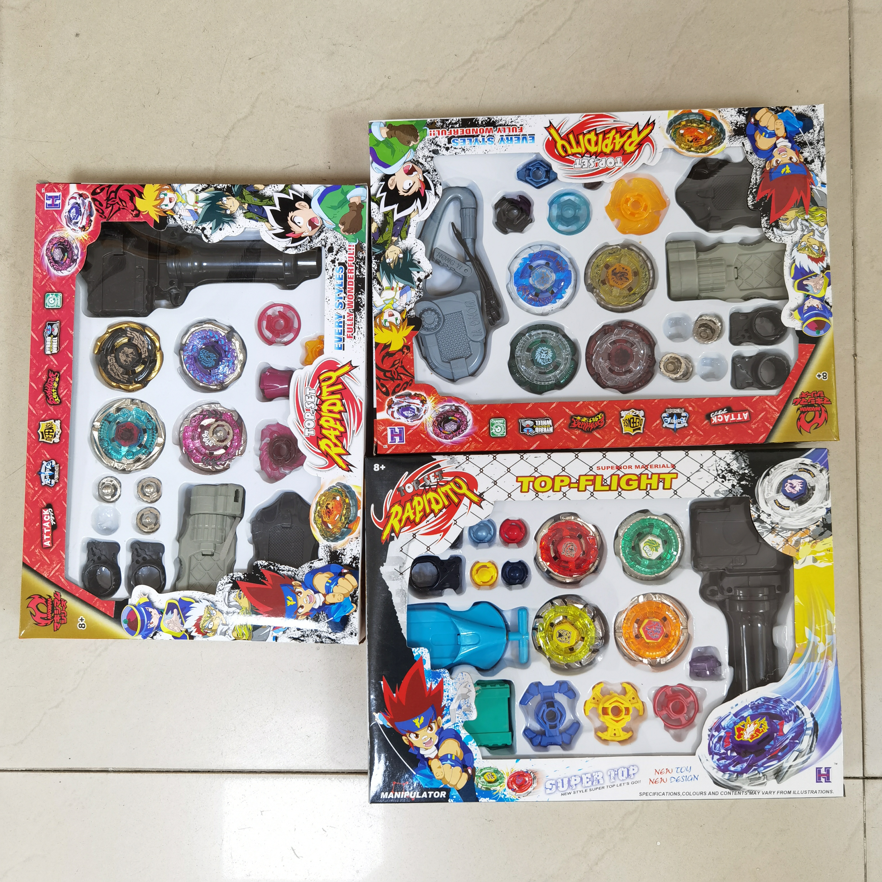 

Promotion Random Pick 2 Sets Beyblade Top Set Rapidity Manipulator Beyblades Top-Flight Metal Fusion Master Fight Xmas Kid Gift toy 3 Styles