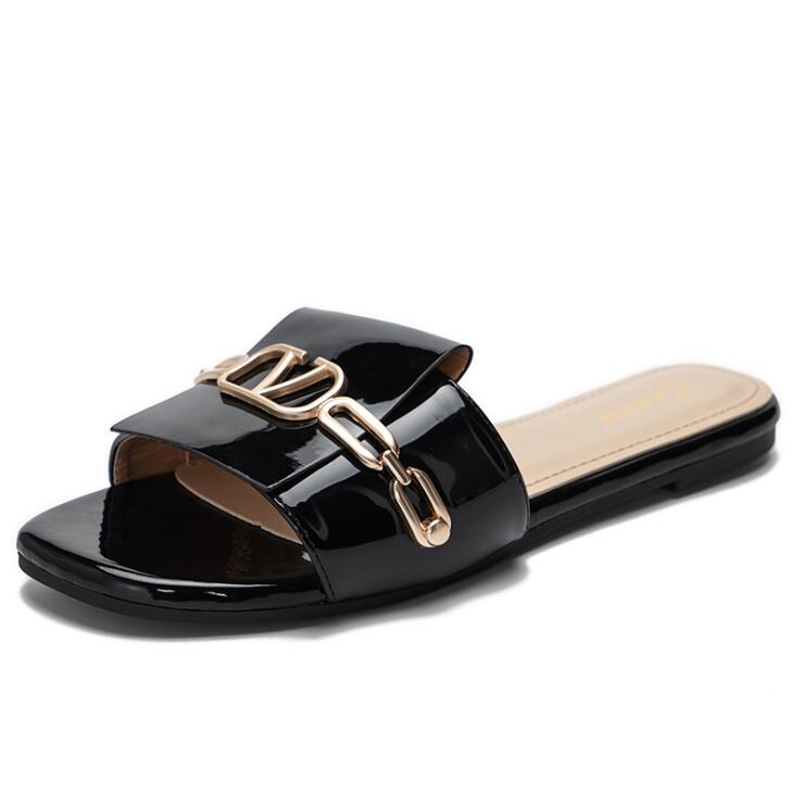 

Women's Summer Lazy Slippers Women Vintage Tassels Mules Shoes Outdoor Low Heel Solid sandals Slides Flip-flops Size 37-42, Black