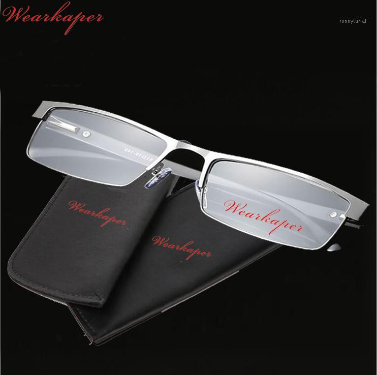 

Sunglasses WEARKAPER Anti-fatigue Stainless Steel Spring Hinges Frame Glasses Reading Men With Degree 1.25 1.75 Gafas De Lectura