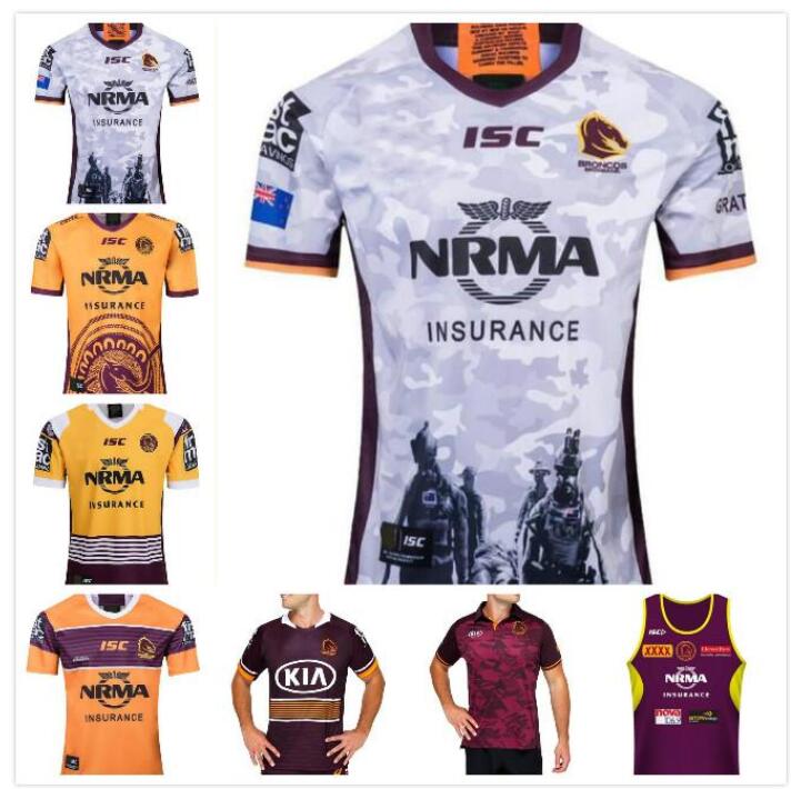 

2021 Brisbane Broncos Rugby Jersey Anzac 20 21 Men Indigenous Jerseys Australia NRL League Size S-3XL, Black