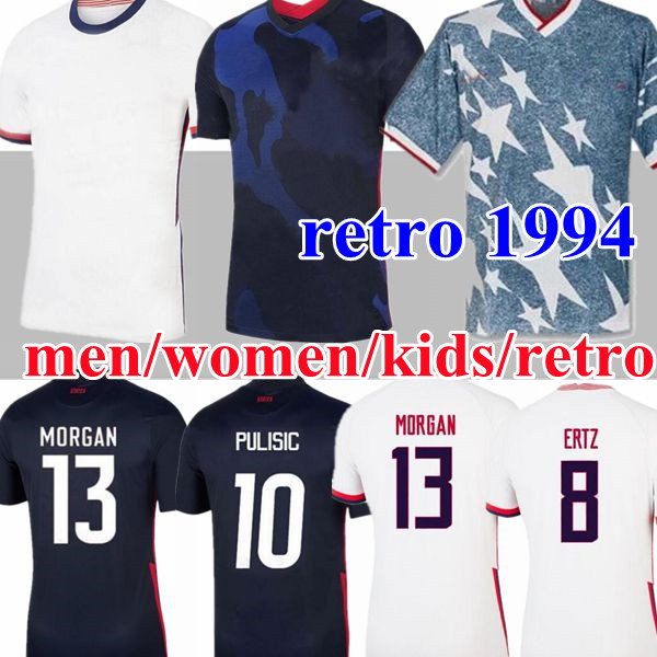 

new 4 stars US 2021 2022 PULISIC REYNA A Soccer men women kids kit Jerseys DEST MCKENNIE LLOYD MORGAN America Football United States Shirt, Black