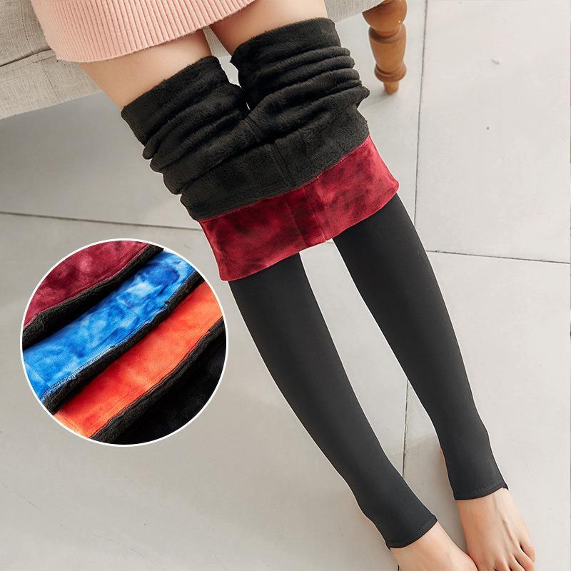 

Winter Keep Warm High Waist Womens Legging Plus Velvet Thick Protect The Slim Stepping Pants, Black