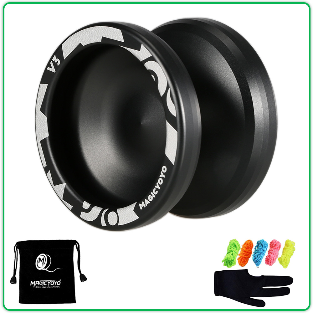 

Magic Yoyo V3 Responsive High-speed Aluminum Alloy Yo-yo CNC Lathe with Spinning String for Boys Girls Children Kids Black